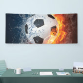 Sierkussen van ontvlammend Football/Voetbal Spandoek (Beurs)