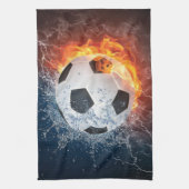 Sierkussen van ontvlammend Football/Voetbal Theedoek (Verticaal)