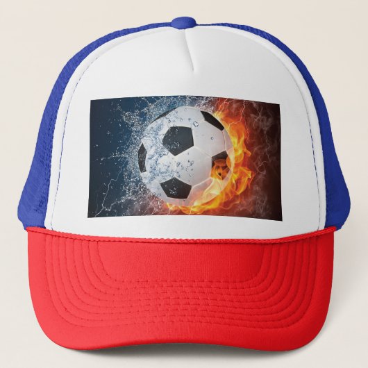 Sierkussen van ontvlammend Football/Voetbal Trucker Pet (Voorkant)