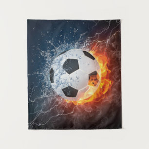 Sierkussen van ontvlammend Football/Voetbal Wandkleed