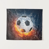 Sierkussen van ontvlammend Football/Voetbal Wandkleed (Voorkant (horizontaal))