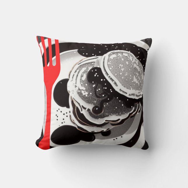 Sierkussen van pannenkoeken en vorken (Voorkant)