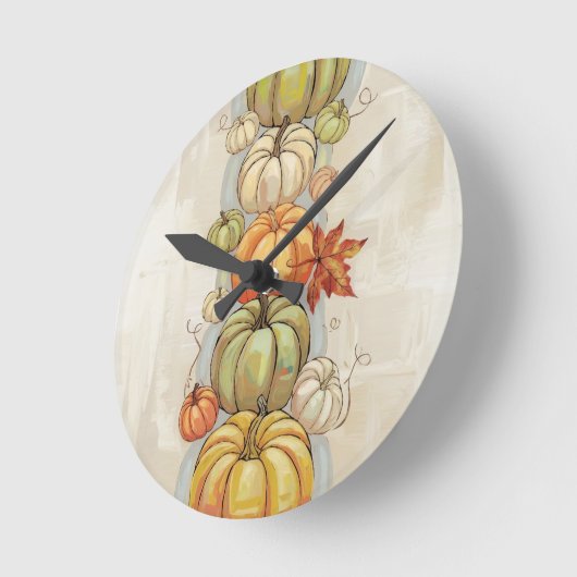 Sierkussen van pompoenen ronde klok (Hoek)