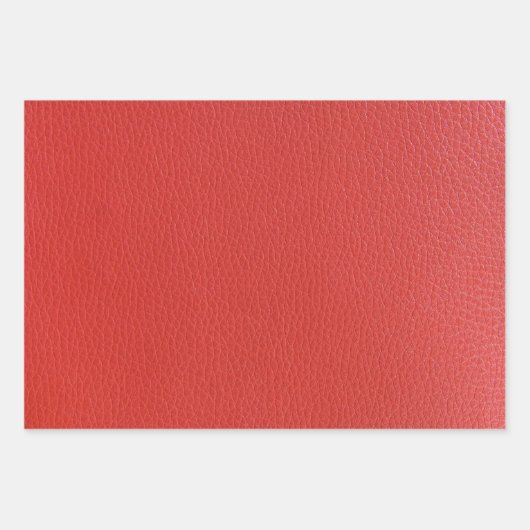 Sierkussen van rood leder inpakpapier vel (Voorkant)