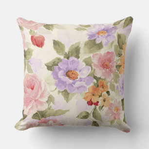 Sierkussen van tuinbloemen