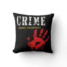 Sierkussen van vingerafdrukken van misdadigers