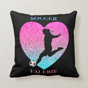 Sierkussen van voetbalmeisje