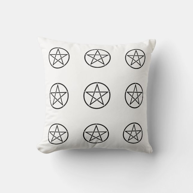 Sierkussen van Wiccan Pentacle (Pentagram) (Voorkant)