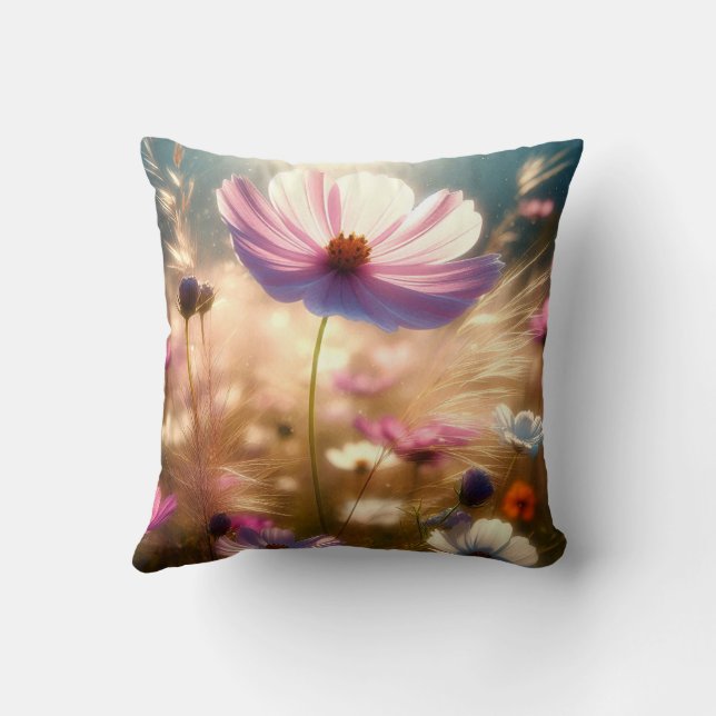 Sierkussen van wilde bloemen (Achterkant)