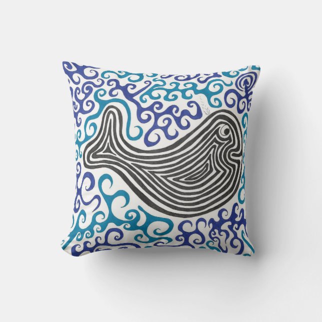 Sierkussen van Zee van groothandelsblauw (Voorkant)