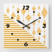 Sierkussen Vierkante Klok (Voorkant)