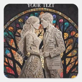 Sierkussen Vierkante Sticker