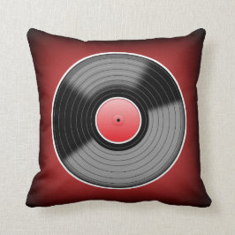Sierkussen Vinyl Junkie Red Fade Square