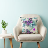 Sierkussen/Vlinders, Orchideeën en Daisies Kussen (Stoel)