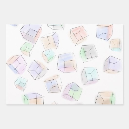 Sierkussen voor 3D-blokjes Inpakpapier Vel (Voorkant 2)