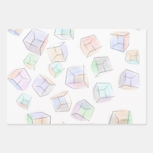 Sierkussen voor 3D-blokjes Inpakpapier Vel (Voorkant)