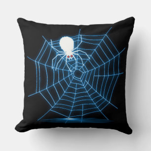 Sierkussen voor Black & Blue Halloween Spider Web