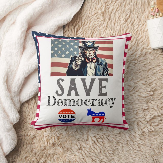 Sierkussen voor democratie opslaan (Deken)