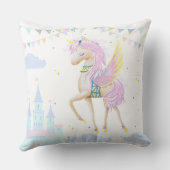 Sierkussen voor een baby shower met eenhoorn. (Achterkant)