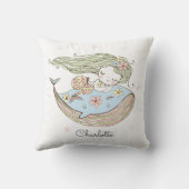 Sierkussen voor gepersonaliseerde naam zeemeervis (Achterkant)