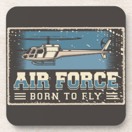 Sierkussen voor helikoptervluchten van de luchtmac bier onderzetter