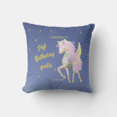 Sierkussen voor je eerste verjaardag met eenhoorn. (Voorkant)