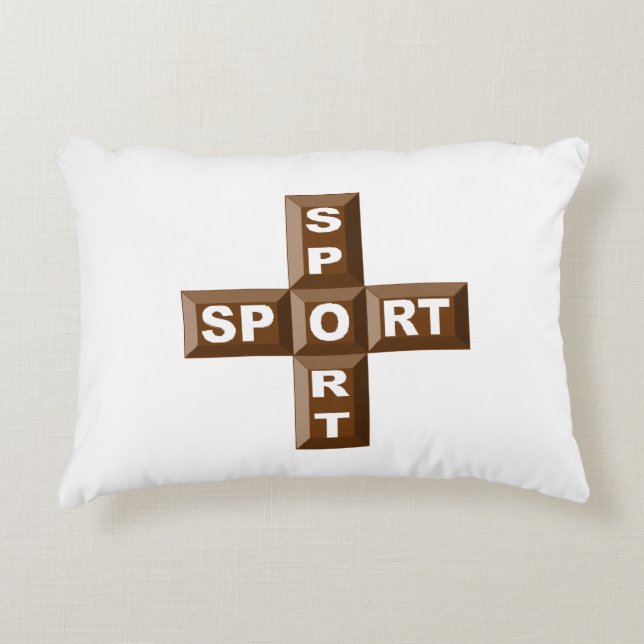 Sierkussen voor kinderen CHOCOLADE SPORT Accent Kussen (Voorkant)