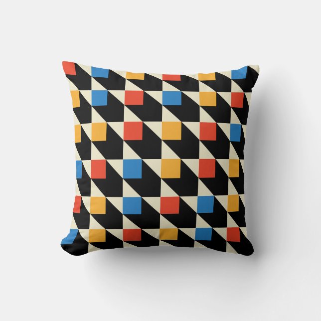 Sierkussen voor kleurrijke vierkantjes (Voorkant)