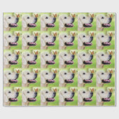 Sierkussen voor labrador en vlinder cadeaupapier (Vlak)