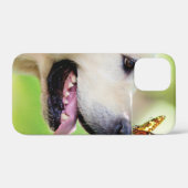 Sierkussen voor labrador en vlinder Case-Mate iPhone case (Achterkant (horizontaal))