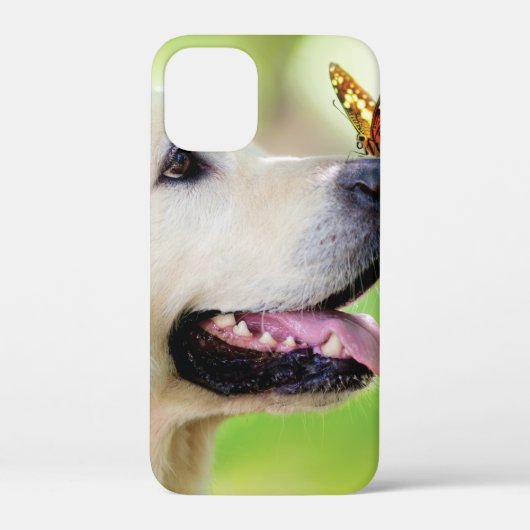 Sierkussen voor labrador en vlinder Case-Mate iPhone case (Achterkant)