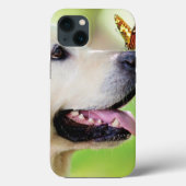 Sierkussen voor labrador en vlinder Case-Mate iPhone case (Achterkant)