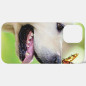 Sierkussen voor labrador en vlinder Case-Mate iPhone case (Achterkant (horizontaal))