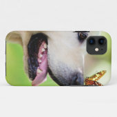 Sierkussen voor labrador en vlinder Case-Mate iPhone case (Achterkant (horizontaal))