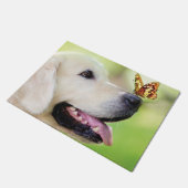Sierkussen voor labrador en vlinder deurmat (Schuin)