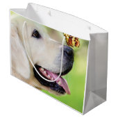 Sierkussen voor labrador en vlinder groot cadeauzakje (Achterkant Gekanteld)