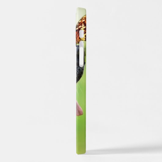 Sierkussen voor labrador en vlinder iPhone hoesje (Linkerkant)