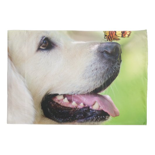 Sierkussen voor labrador en vlinder kussensloop (Achterkant)