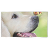 Sierkussen voor labrador en vlinder kussensloop (Voorkant-Links)