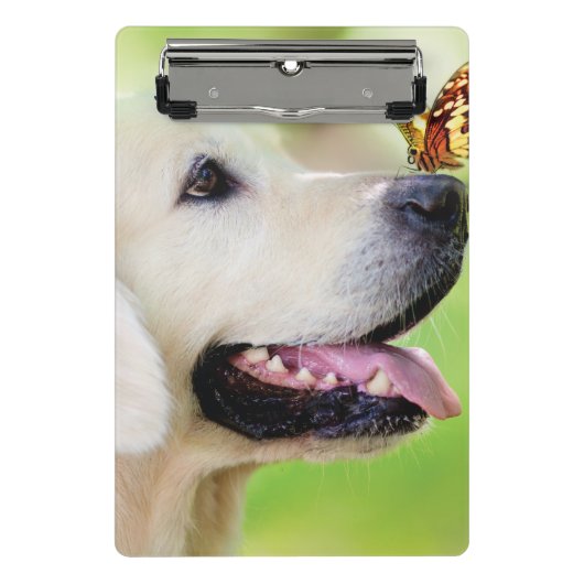Sierkussen voor labrador en vlinder mini klembord (Voorkant)