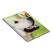 Sierkussen voor labrador en vlinder notitieboek (Rechterzijde)