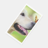 Sierkussen voor labrador en vlinder servet (Hoek)