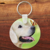 Sierkussen voor labrador en vlinder sleutelhanger (Achterkant)