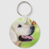Sierkussen voor labrador en vlinder sleutelhanger (Achterkant)