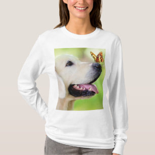 Sierkussen voor labrador en vlinder t-shirt