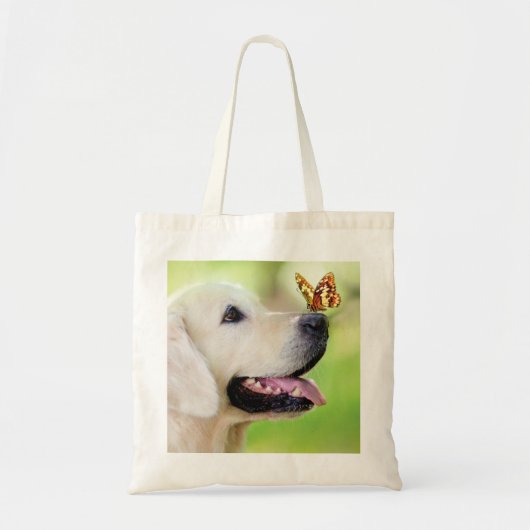 Sierkussen voor labrador en vlinder tote bag (Voorkant)