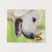 Sierkussen voor labrador en vlinder wandkleed (Voorkant (horizontaal))