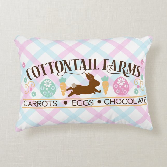 Sierkussen voor paashuis accent kussen (Voorkant)