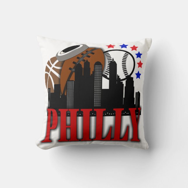 Sierkussen voor Philly Sports Polyester 16 x 16 in (Voorkant)