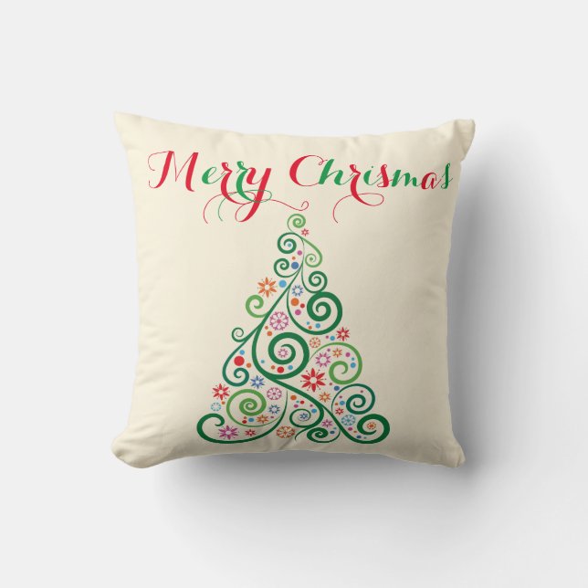 Sierkussen voor prettige kerstbomen (Voorkant)